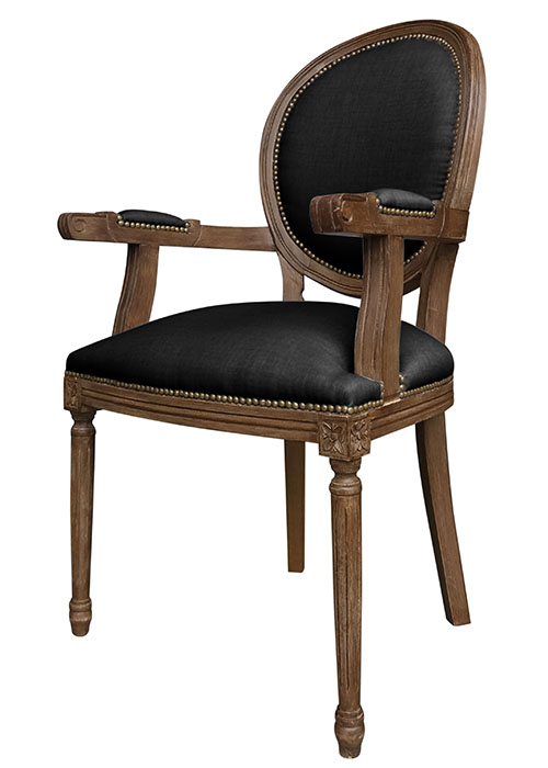 Sillón Luis XVI Medallon Don Negro