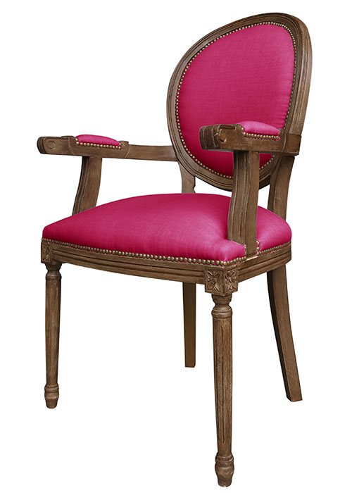 Sillón Luis XVI Medallon Don Fucsia