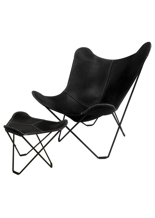 Sillón BKF Cuero M Cuero Negro