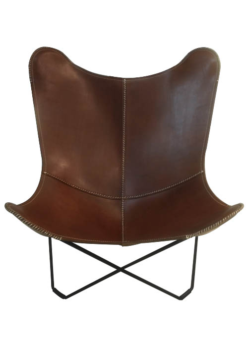 Sillón BKF Cuero M Cuero Marron Rojizo