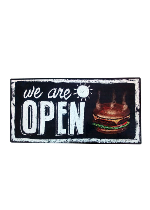 Cuadro Open Burger Negro
