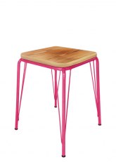 Taburete Bajo Lennox Tono Magenta