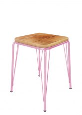 Taburete Bajo Lennox Tono Rosa
