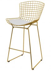 Taburete Bertoia Pintado Tono Dorado