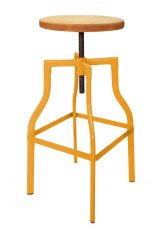 Taburete Geronimo Madera Tono Amarillo