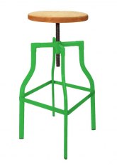 Taburete Geronimo Madera Tono Verde Manzana