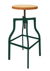 Taburete Geronimo Madera Tono Verde Oscuro