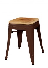 Taburete bajo Tolix Madera Tono Marron