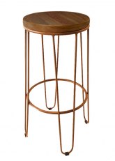 Taburete Alto Lorex Circular Tono Cobre