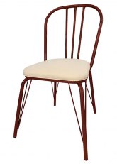 Silla Vermont Tapizada Tono Bordo