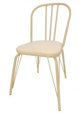 Silla Vermont Tapizada Tono Crema