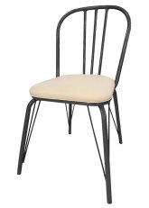 Silla Vermont Tapizada Tono Gris Grafito
