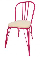 Silla Vermont Tapizada Tono Magenta