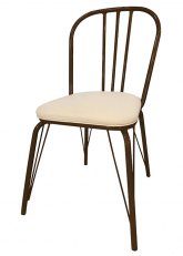 Silla Vermont Tapizada Tono Oro Viejo Texturado