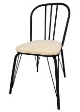 Silla Vermont Tapizada Tono Negro Microtexturado