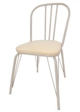 Silla Vermont Tapizada Tono Perlado