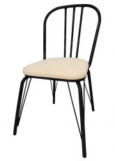Silla Vermont Tapizada Tono Negro Mate
