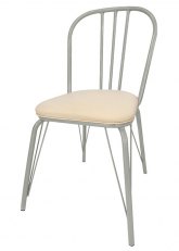 Silla Vermont Tapizada Tono Plata Viejo Texturado