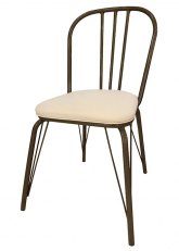 Silla Vermont Tapizada Tono Tabaco