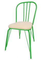Silla Vermont Tapizada Tono Verde Manzana