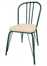 Silla Vermont Tapizada Tono Verde Oscuro