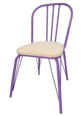 Silla Vermont Tapizada Tono Violeta