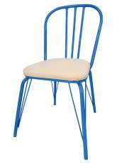 Silla Vermont Tapizada Tono Azul Claro