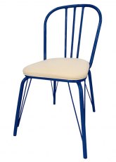 Silla Vermont Tapizada Tono Azul Oscuro
