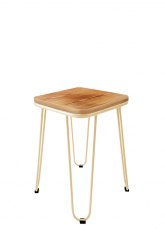 Taburete Bajo Lorex Cuadrado Tono Crema