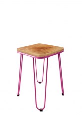 Taburete Bajo Lorex Cuadrado Tono Magenta