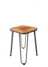 Taburete Bajo Lorex Cuadrado Tono Marron