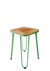 Taburete Bajo Lorex Cuadrado Tono Verde Manzana