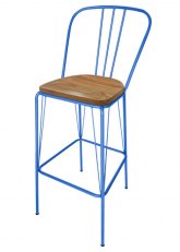 Taburete Alto Lennox R Tono Azul Claro
