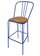 Taburete Alto Lennox R Tono Azul Oscuro