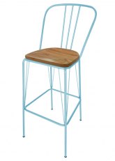 Taburete Alto Lennox R Tono Celeste