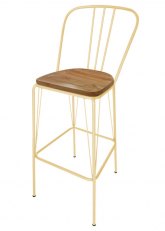 Taburete Alto Lennox R Tono Crema