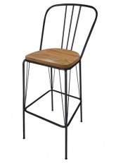 Taburete Alto Lennox R Tono Negro Microtexturado