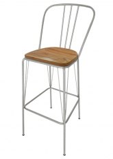 Taburete Alto Lennox R Tono Plata Viejo Texturado