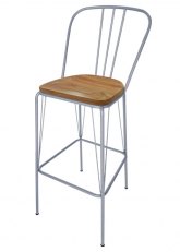 Taburete Alto Lennox R Tono Platino