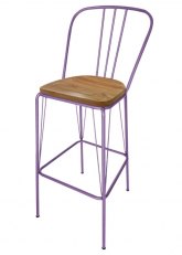 Taburete Alto Lennox R Tono Violeta