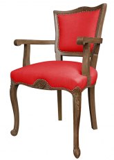 Sillón Luis XV Flor Don Rojo