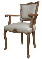Sillón Luis XV Flor Don Gris Medio