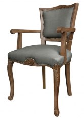 Sillón Luis XV Flor Don Gris