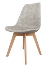 Silla Eames Cross Wood Tapizada Tequila Natural