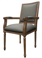 Sillón Luis XVI cuadrado Don Gris