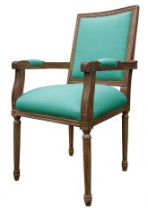 Sillón Luis XVI cuadrado Don Turquesa