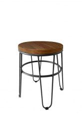 Taburete Bajo Lorex Circular Tono Gris Grafito