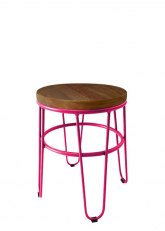 Taburete Bajo Lorex Circular Tono Magenta