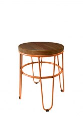 Taburete Bajo Lorex Circular Tono Naranja 