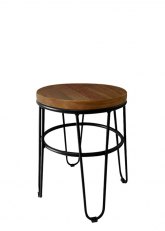 Taburete Bajo Lorex Circular Tono Negro Mate